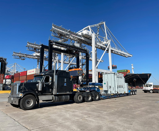 Fleming Electric transformer leaving Port of Houston